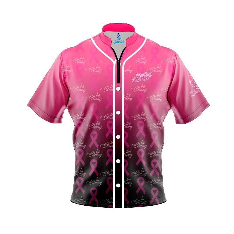 Image of Columbia 300 Breast Cancer Baseball Fast Track CoolWick Bowling Jersey