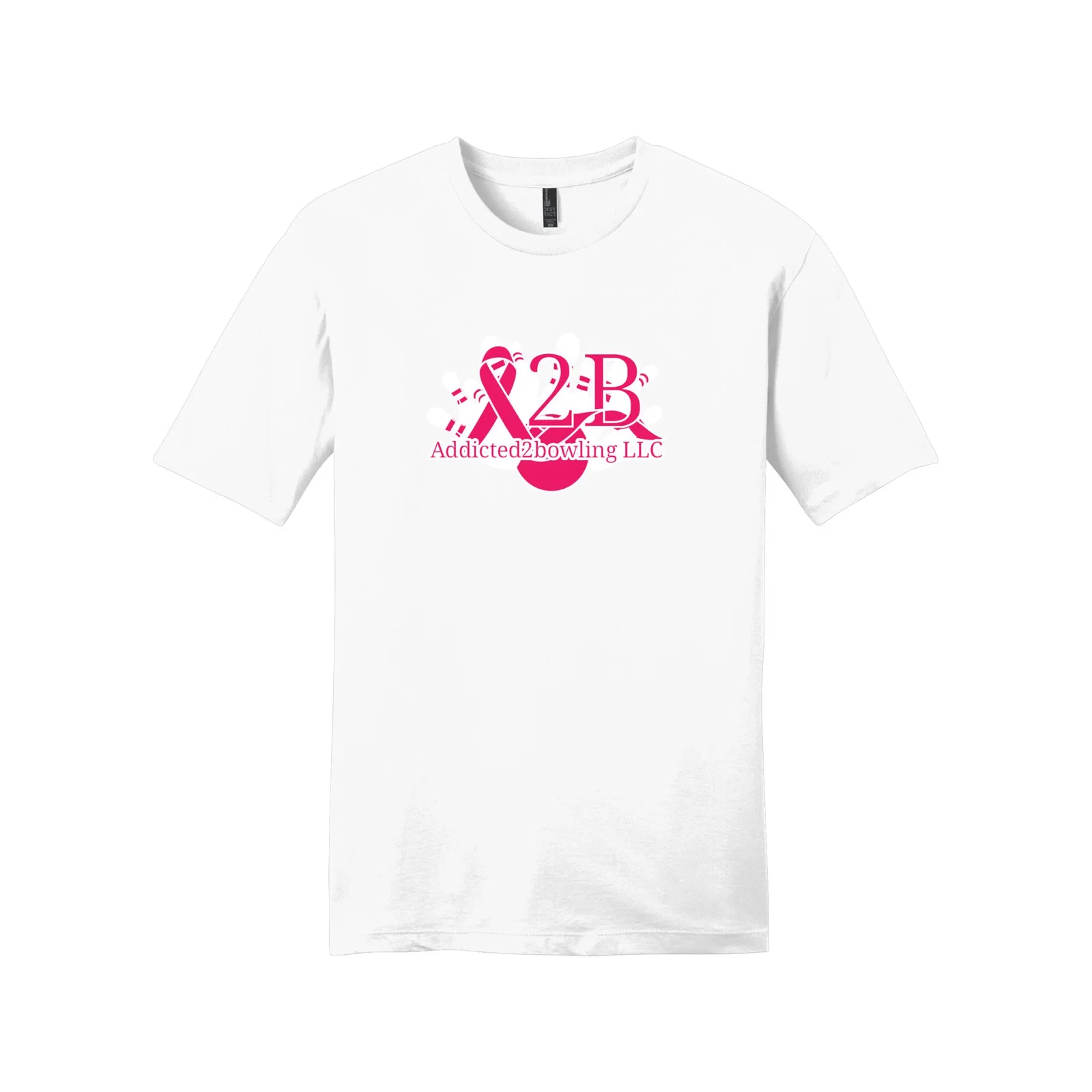Image of A2B Addicted2Bowling Breast Cancer Unisex CoolWick Bowling T-Shirt (Copy)