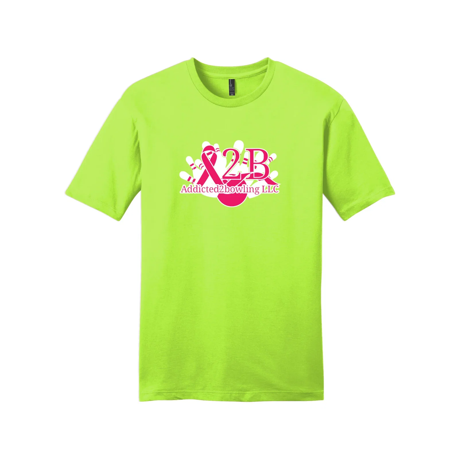 Image of A2B Addicted2Bowling Breast Cancer Unisex CoolWick Bowling T-Shirt (Copy)