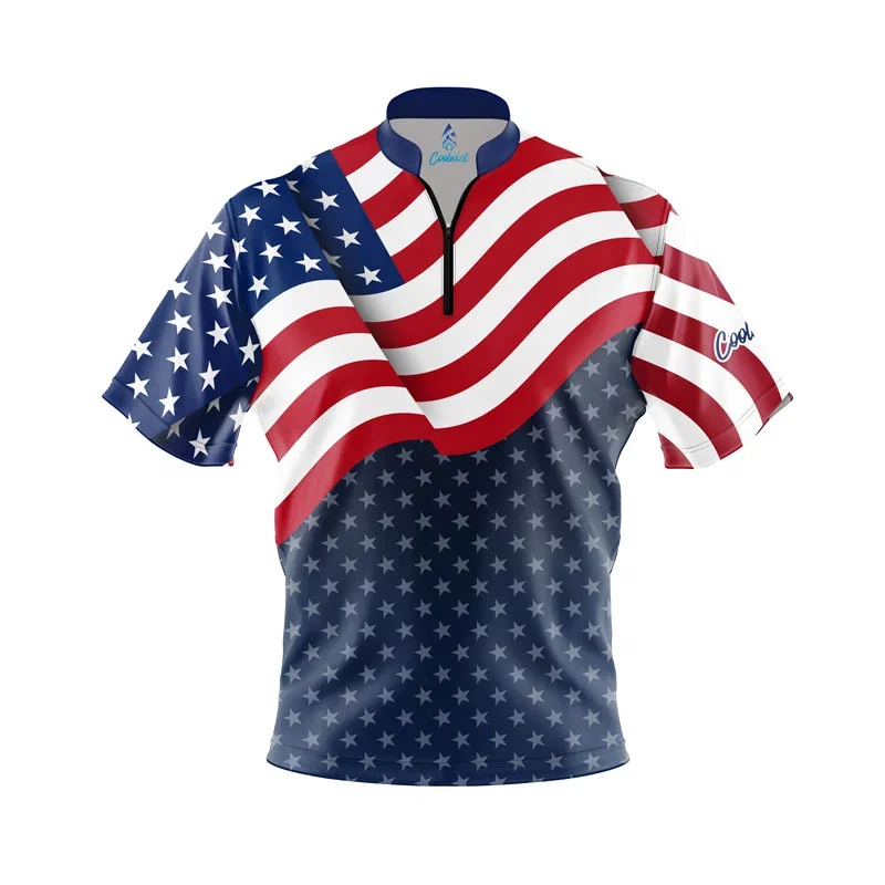 Image of USA Freedom Fast Track CoolWick Bowling Jersey - Plain