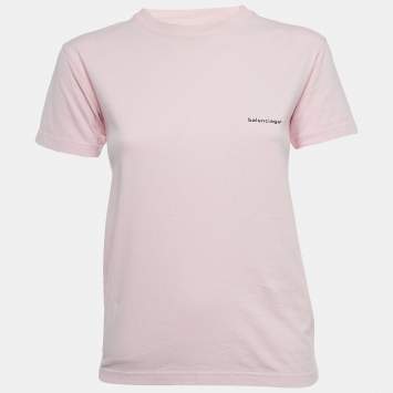 Pink Logo Print Cotton Jersey 