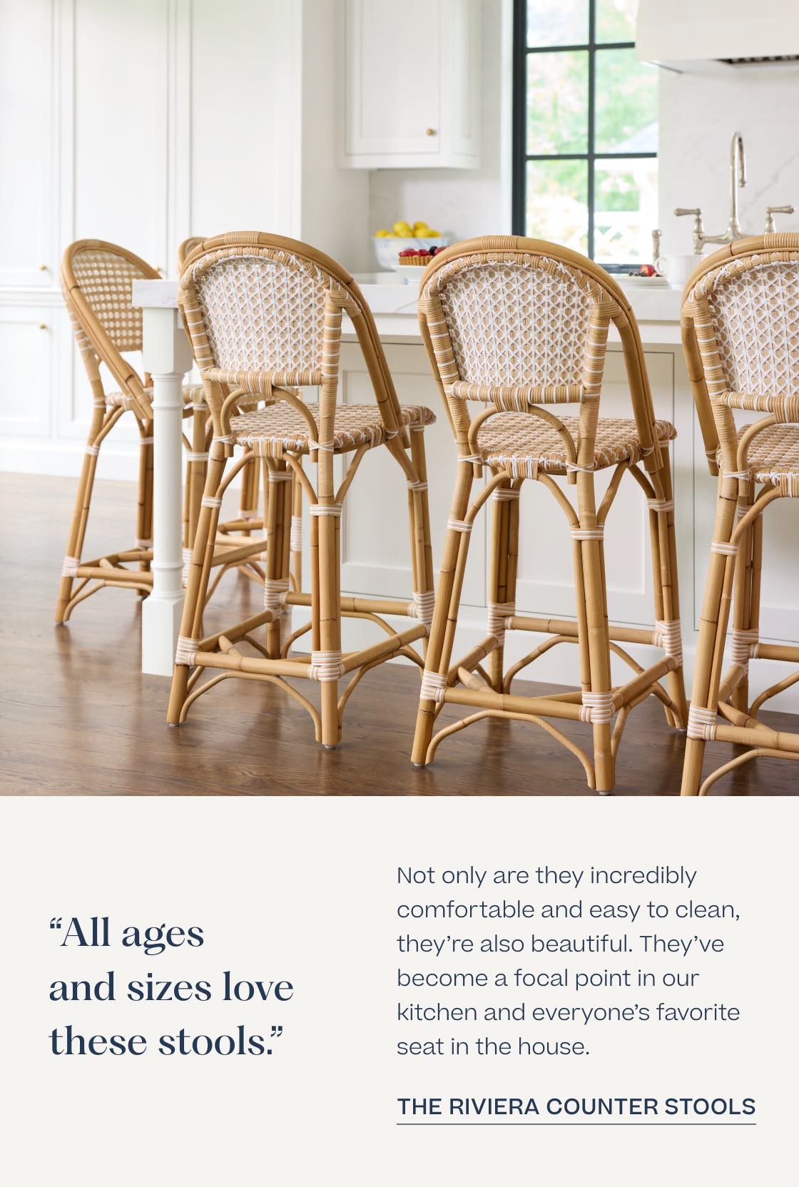 Riviera Étoile Rattan Counter Stool