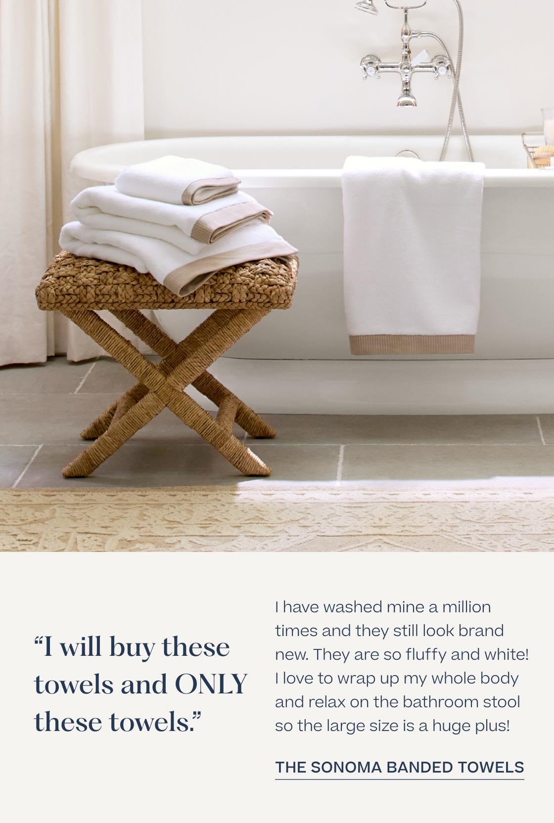 Sonoma Banded Bath Towel Collection