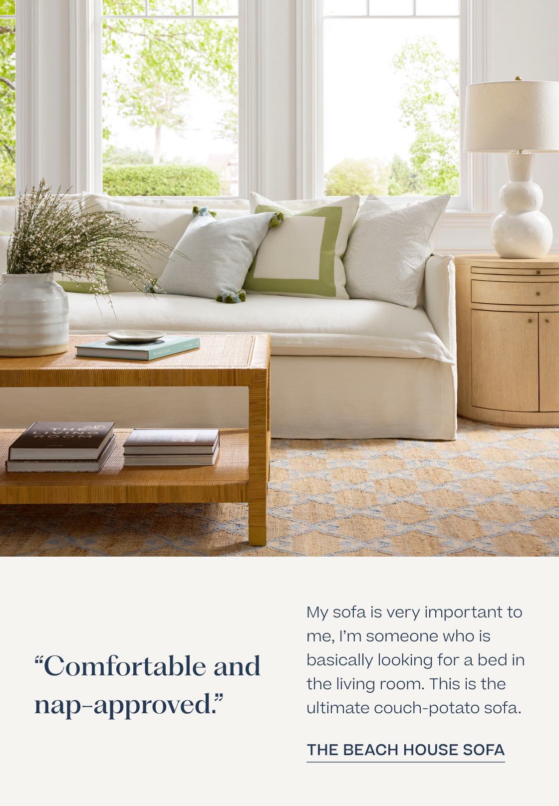 Beach House Slim Arm Sofa