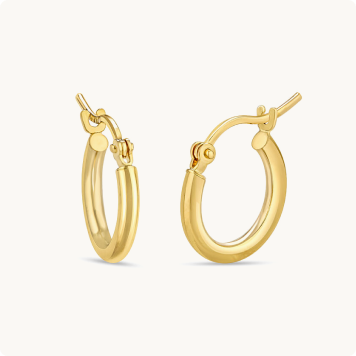 Hoop Earrings in 14k Yellow Gold