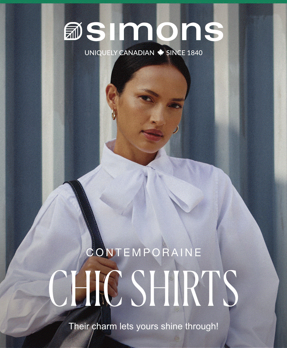 Simons Logo. Chic Shirts: Their charm lets yours shine through!