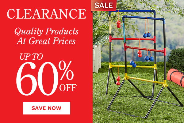 Clearance. Quality Products at Great Prices Up To 60% Off. Save Now. Sale: Portable Ladder Ball Game Set