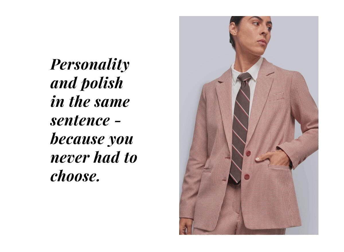 The Empower Houndstooth Notch Lapel Blazer