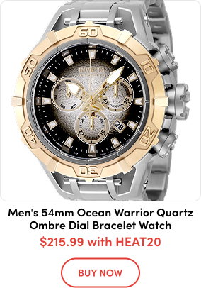 INV-47851  INVICTA Men's 54mm Ocean Warrior Quartz Chronograph Ombre Dial Bracelet Watch  $215.99 with HEAT20