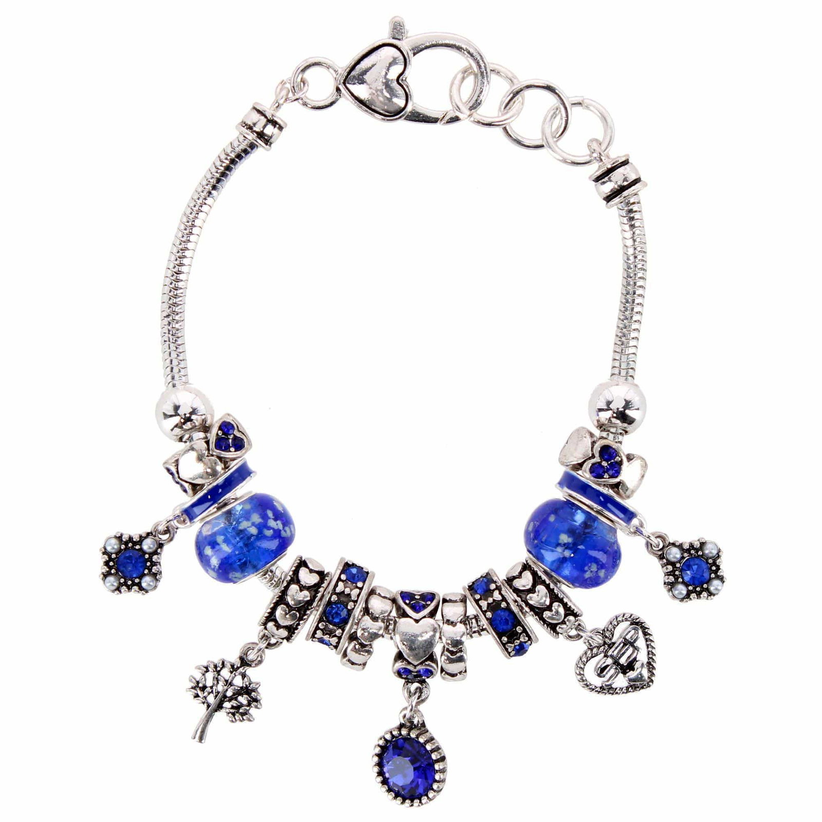 Image of CTM® Women's Meaningful Birthstone Charm Clasp Bracelet