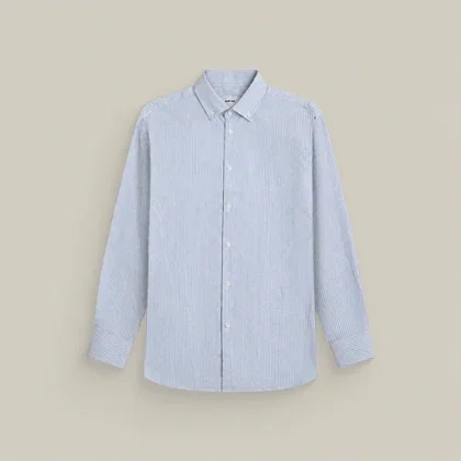 Seersucker Mercer Shirt in Pacific Sky
