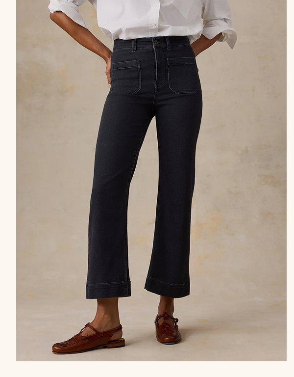 Stretch Terry Patch Pocket Ankle Pant