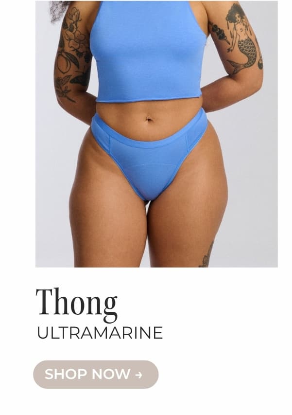 SHOP ESSENTIAL THONG IN ULTRAMARINE