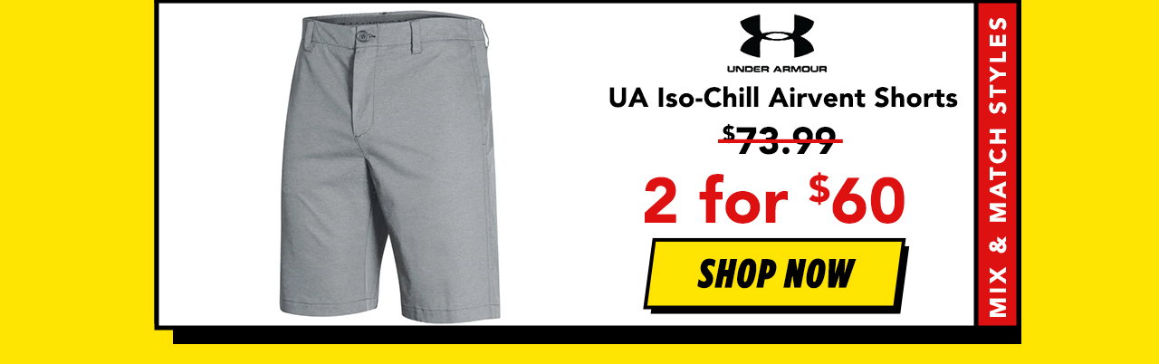 Under Armour UA Iso-Chill Airvent Golf Shorts - ON SALE