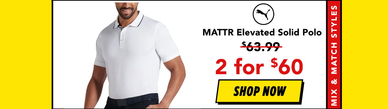 PUMA MATTR Elevated Solid Golf Polo - ON SALE