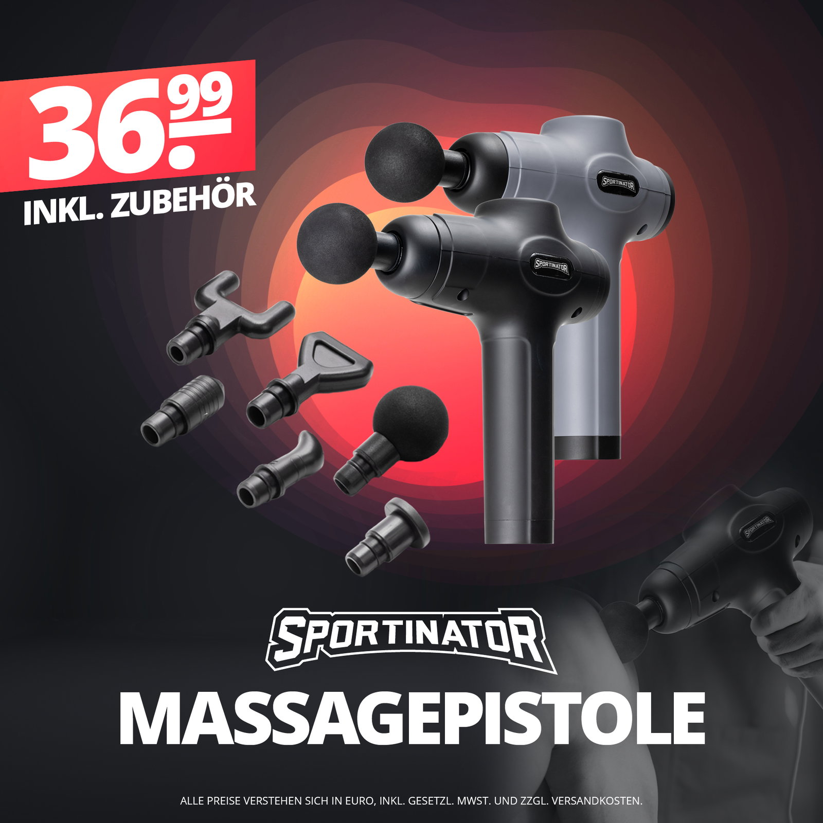 SPORTINATOR "Level Up" Massagepistole