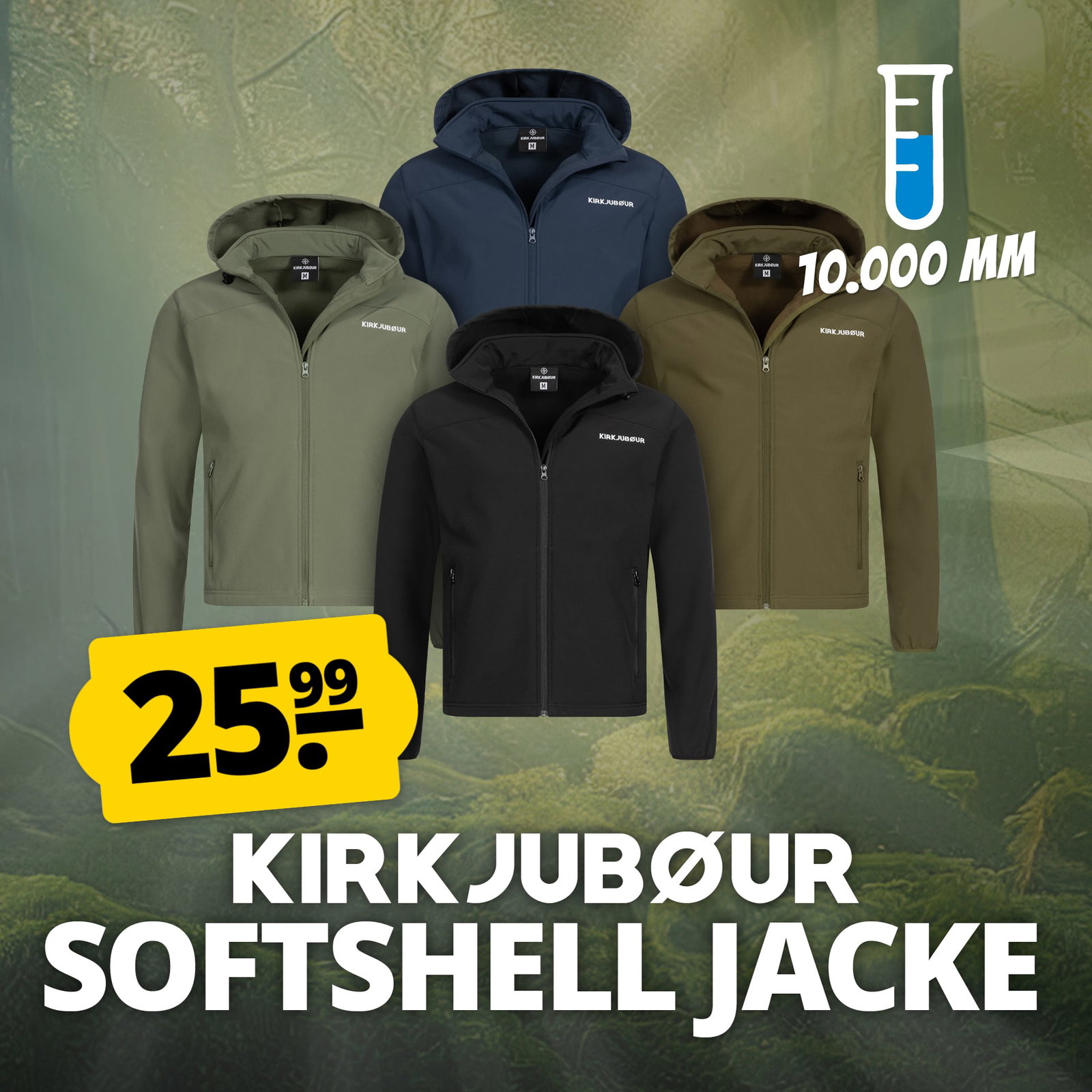KIRKJUBØUR® "Hestur" Herren SOFTSHELLjacke