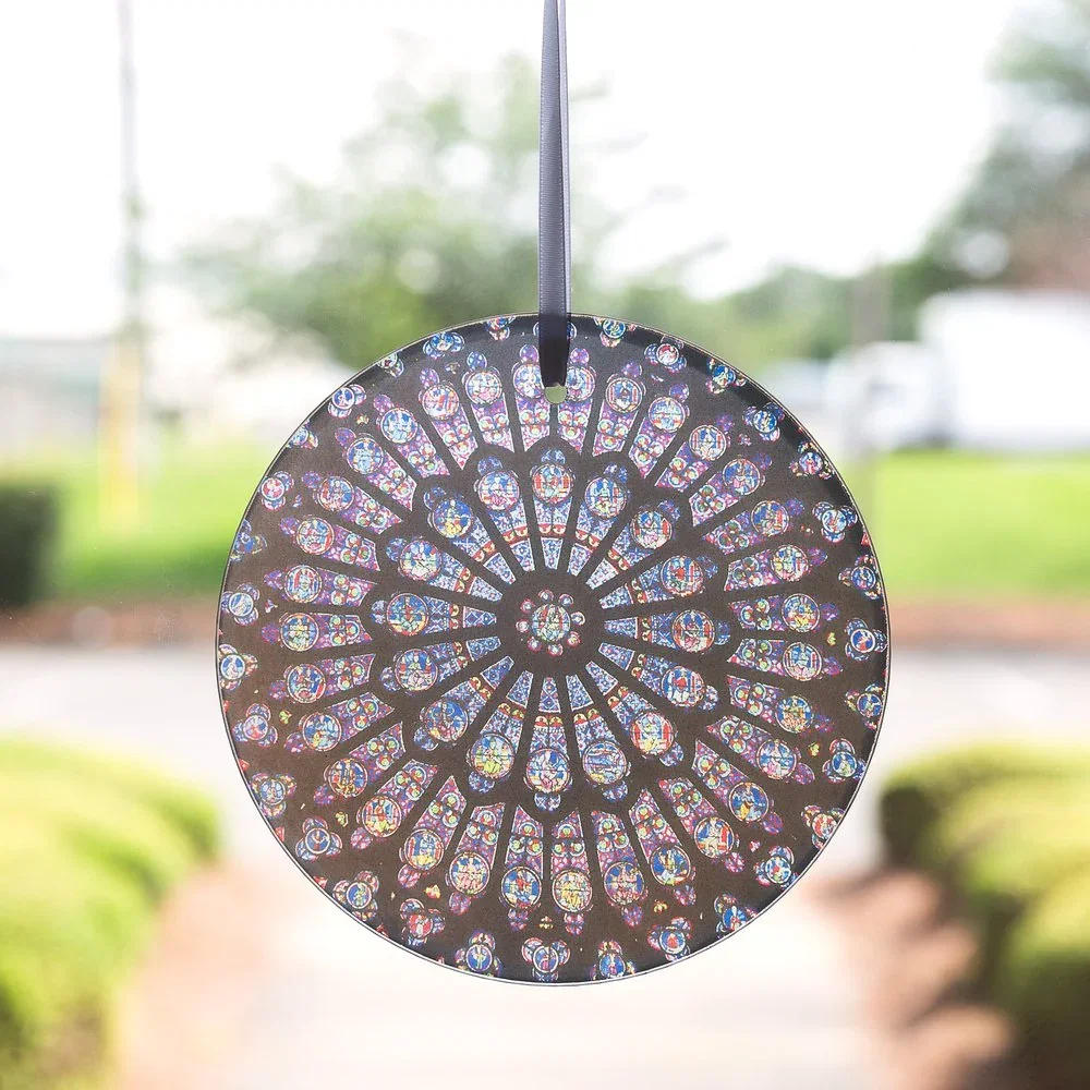 Notre Dame Stained Glass Window Suncatcher