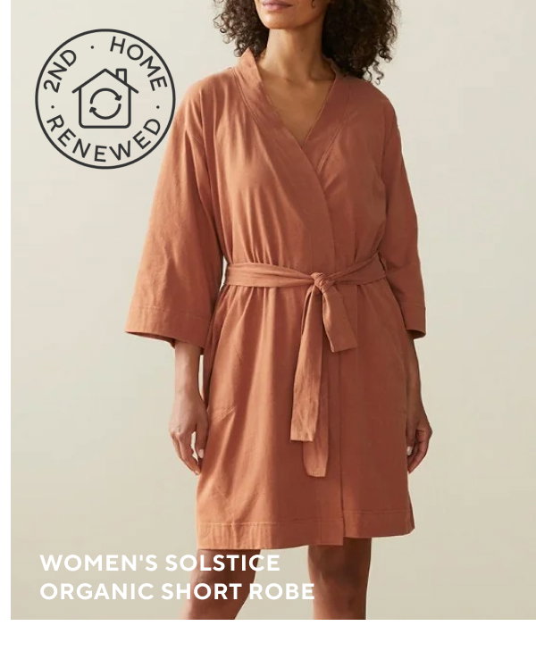 Women's Solstice Organic Short Robe