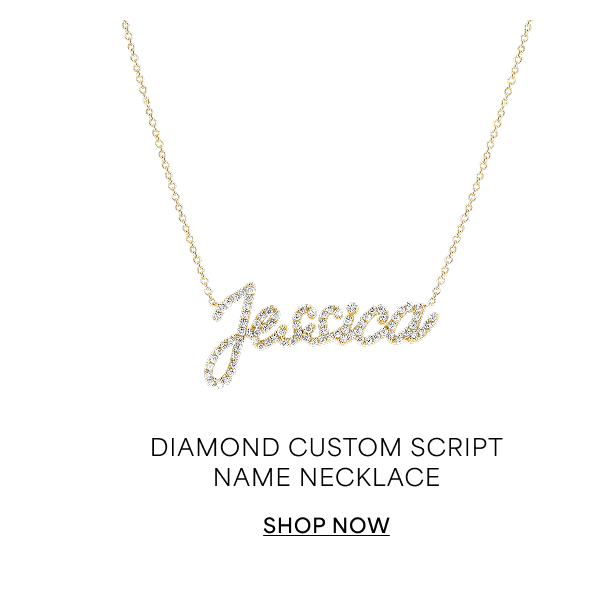 Diamond Custom Script Name Necklace