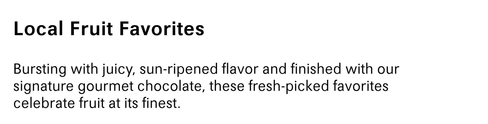 Local Fruit Favorites