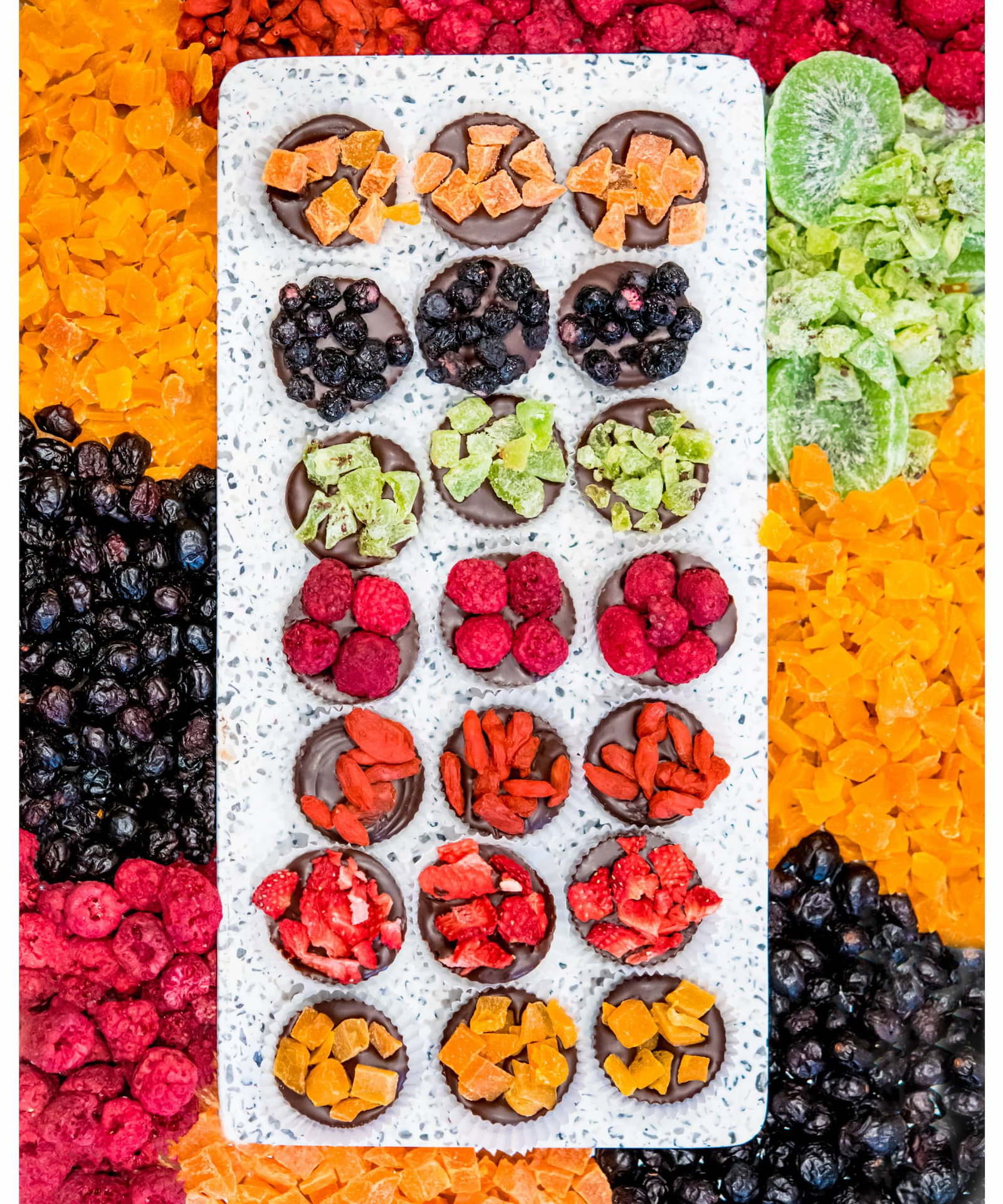 Chocolate Fruit Clusters