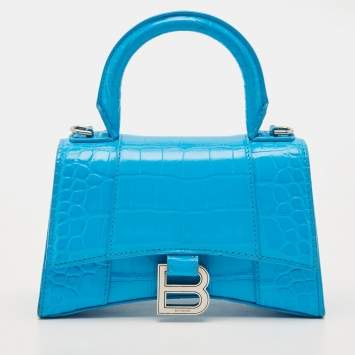 Hourglass XS Blue Croc Embosse