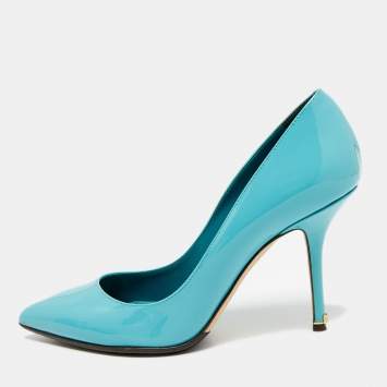 Size 38 Blue Patent Leather Po