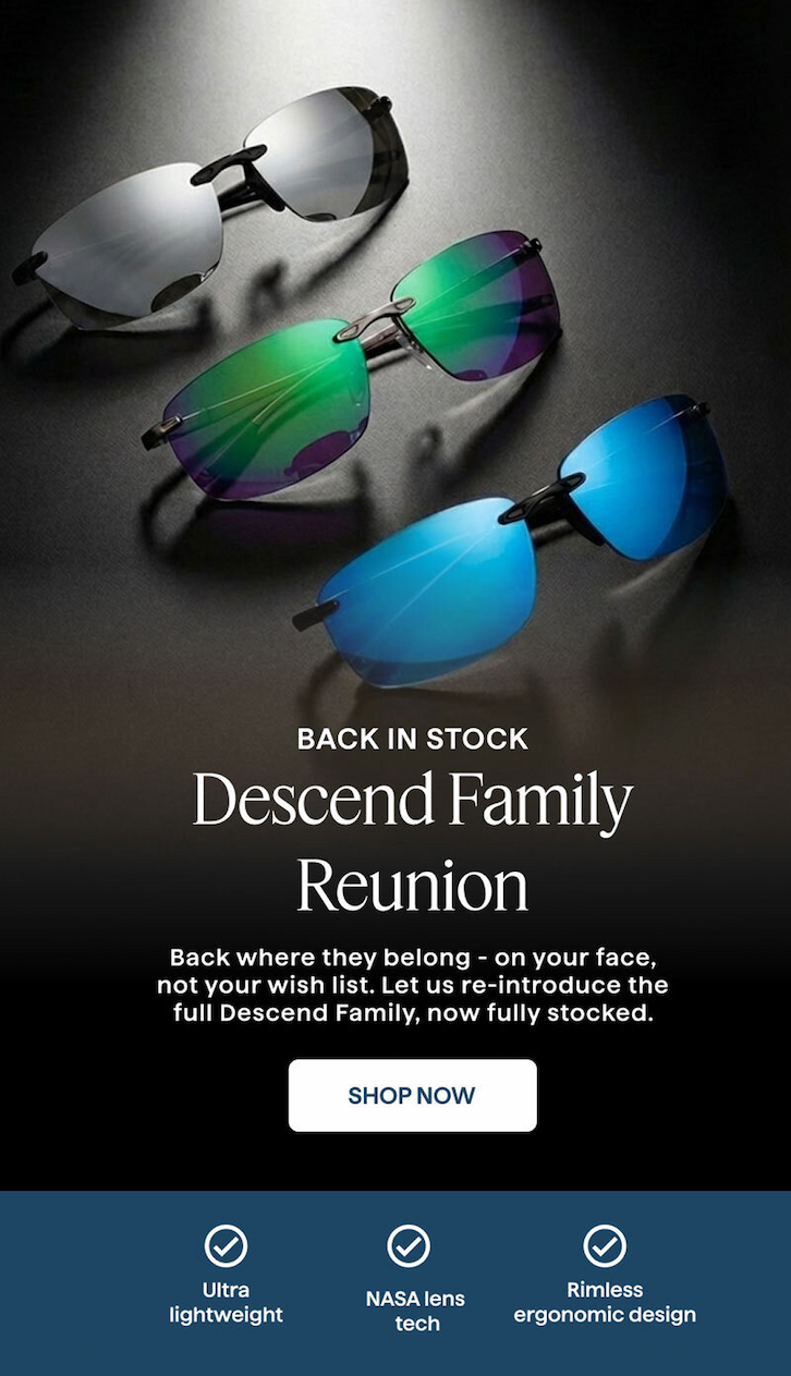 Back in Stock: The Descend Collection 