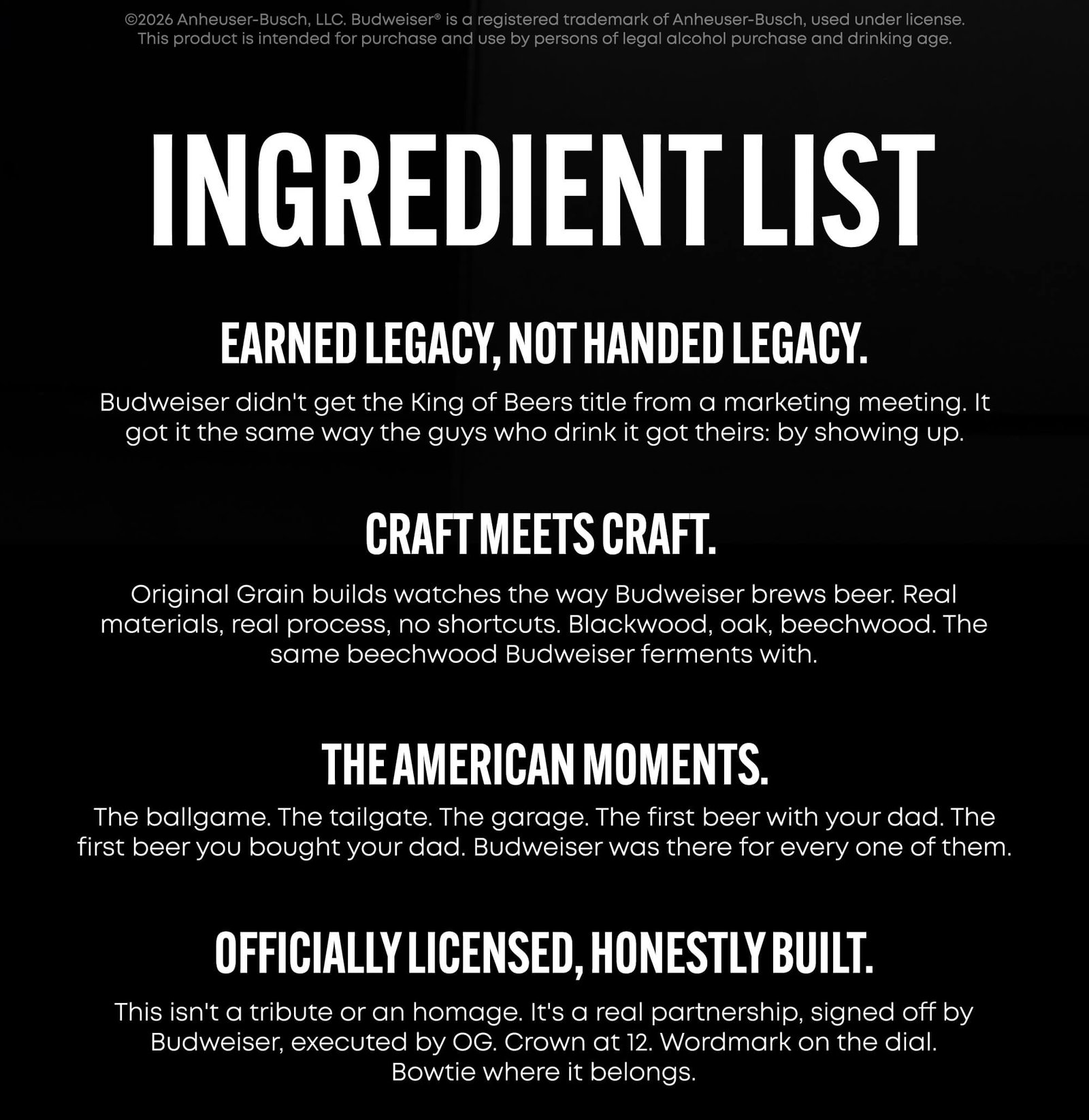 Ingredient List