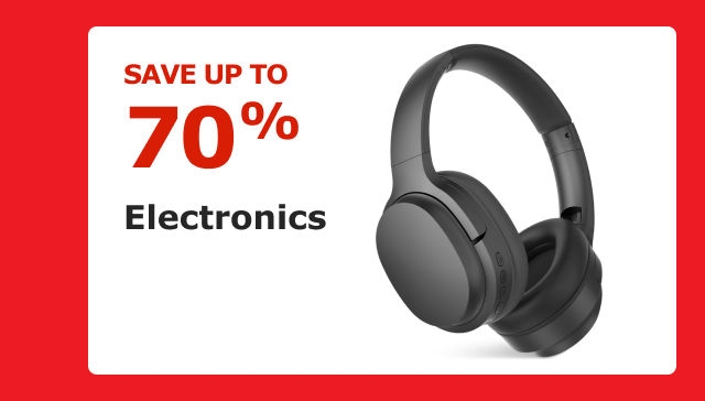Save up to 70%. Electronics.