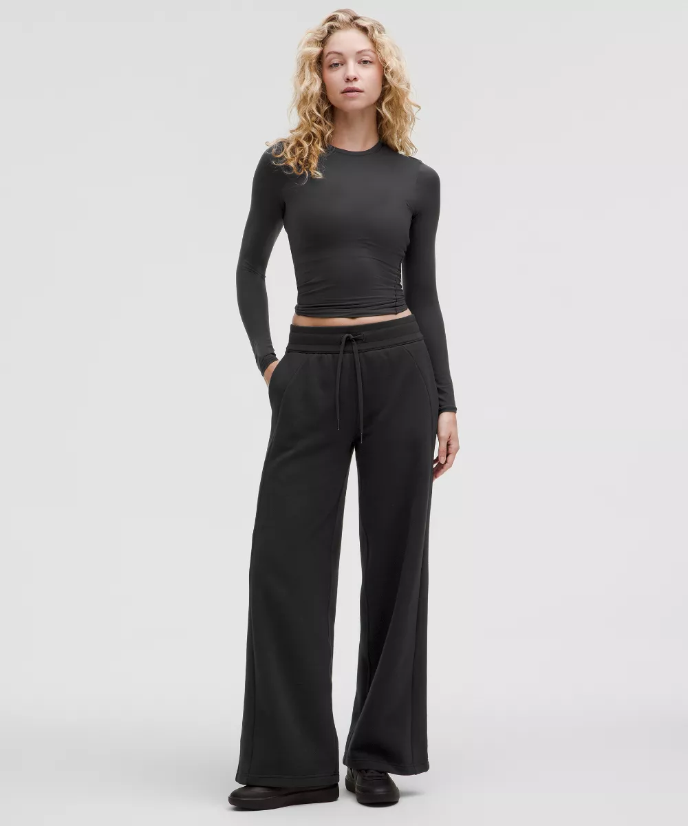 Scuba Mid-Rise Wide-Leg Pant