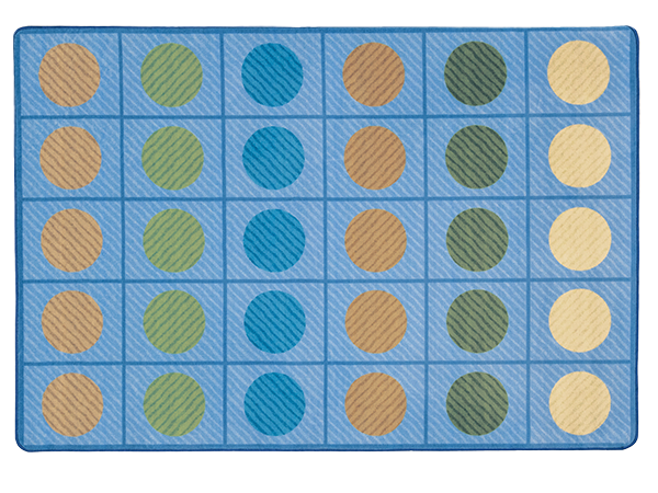 Calming Colors Open Seating Classroom Rug - 7'6" x 12'