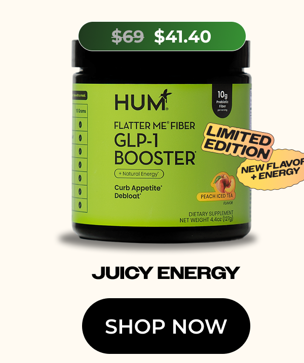 40% off your first subscription - Flatter Me Fiber GLP-1 Booster Peach Iced Tea