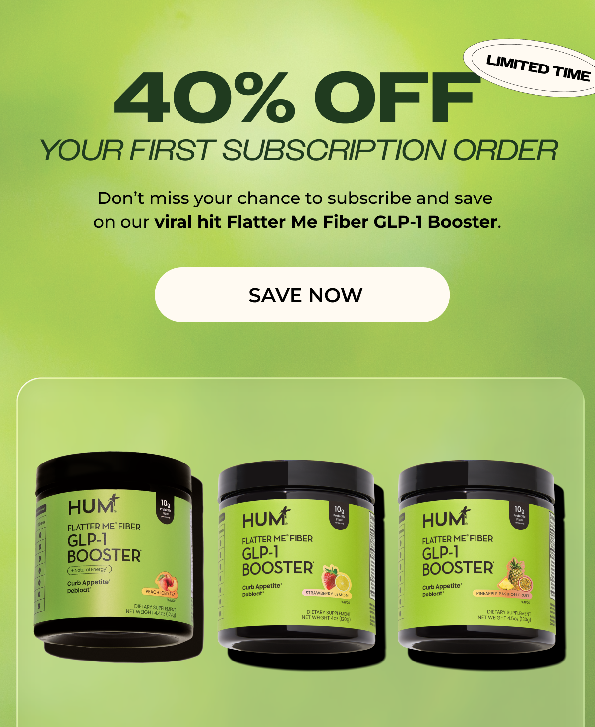 40% off your first subscription