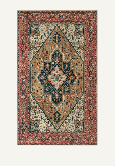 Santiago Camel & Scarlet Rug