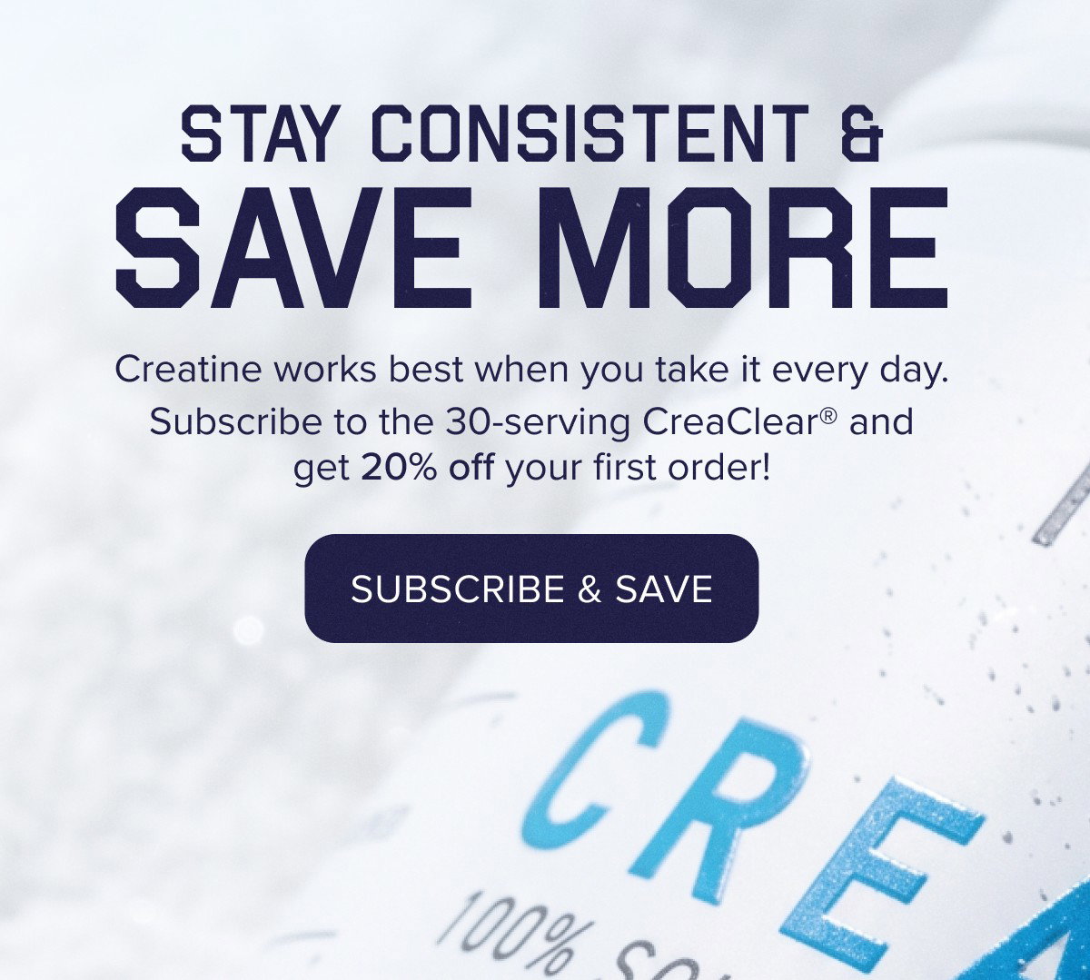 STAY CONSISTENT & SAVE MORE