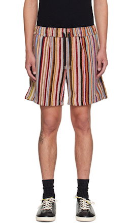 Multicolor 'Signature Stripe' Towelling Lounge Shorts - Paul Smith