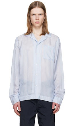 Blue Semi-Sheer Shirt - Dries Van Noten