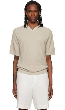 Beige Logo Patch Polo - BOSS
