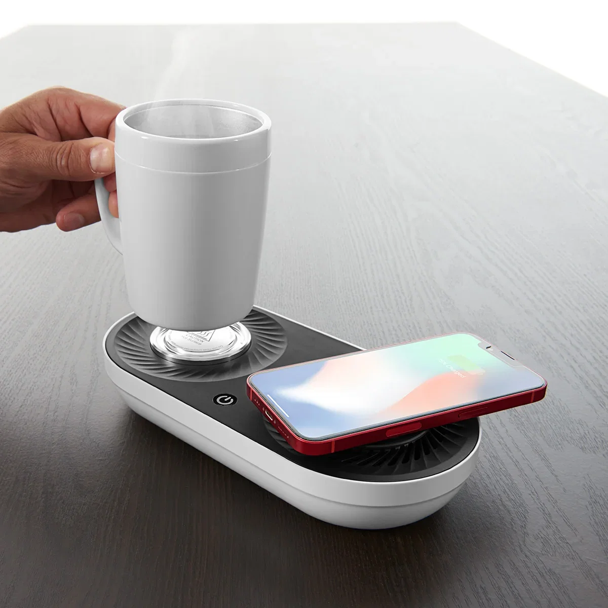 Image of Heating/Cooling Beverage Base with Wireless Charging by Sharper Image
