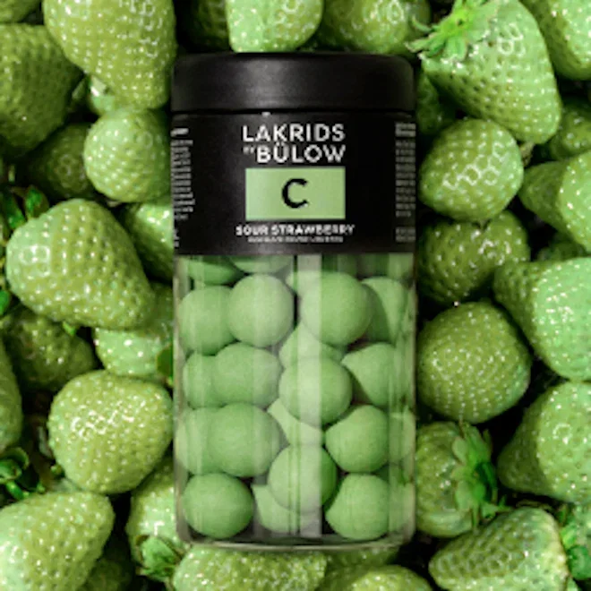 Lakrids by Bulow Sour Strawberry Chocolate Coated Liquorice, 270g