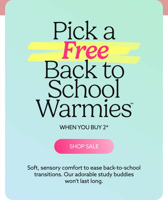 An aqua text card. Shop Back to School Sale.