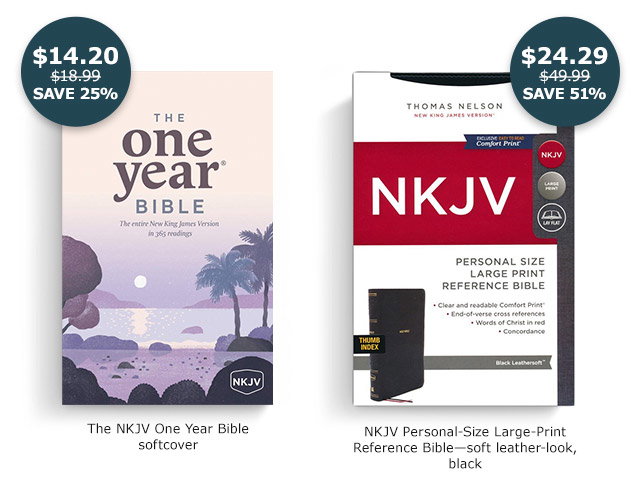 The NKJV One Year Bible | NKJV Personal Size Large Print Reference Bible