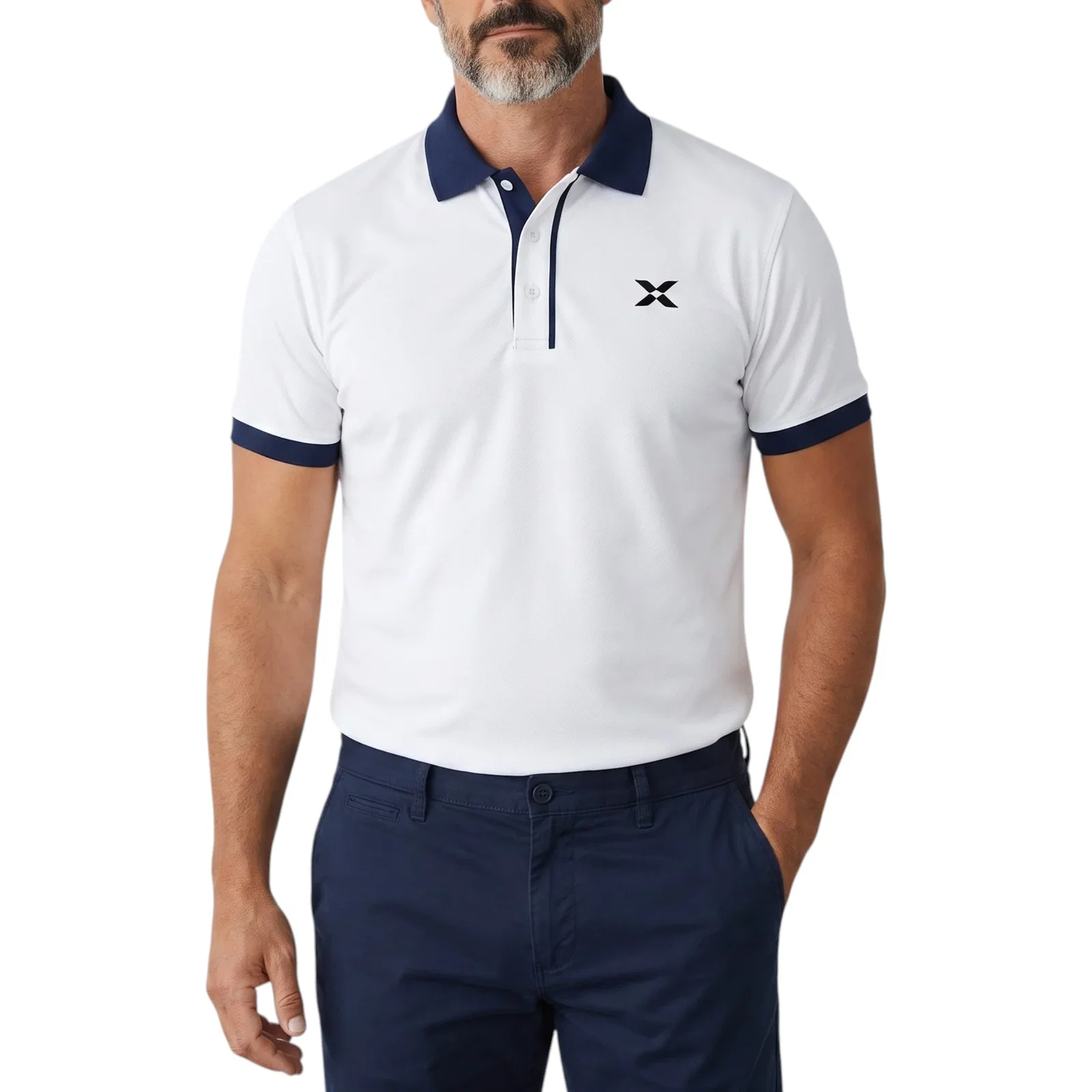 Image of Cross Troy Polo Golf Shirt - White