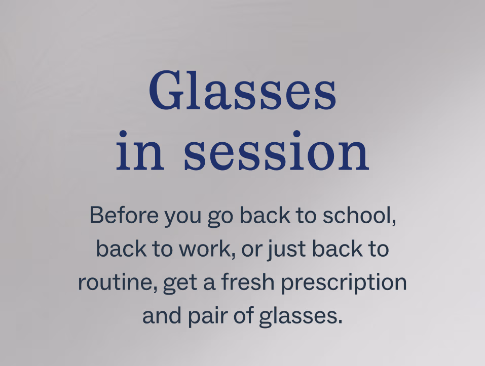 Glasses in session