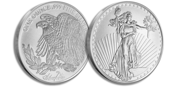 ON SALE: 1 oz SilverTowne Saint-Gaudens Silver Round (New)