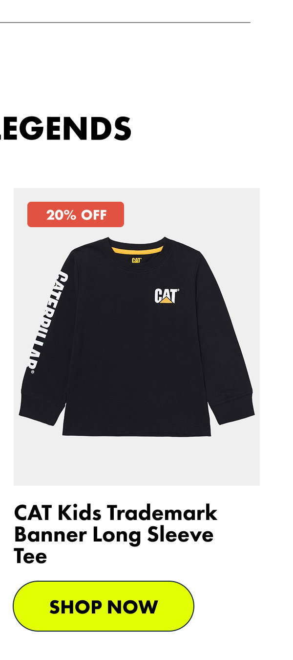 CAT Kids Trademark Banner Long Sleeve Tee | SHOP NOW