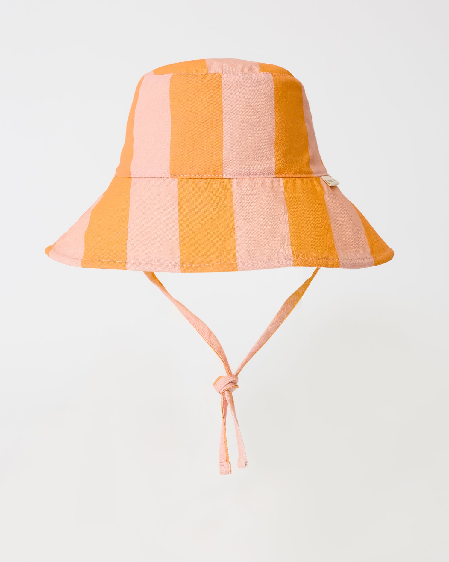 Image of Big Reversible Sun Hat | Pink Wide Stripe