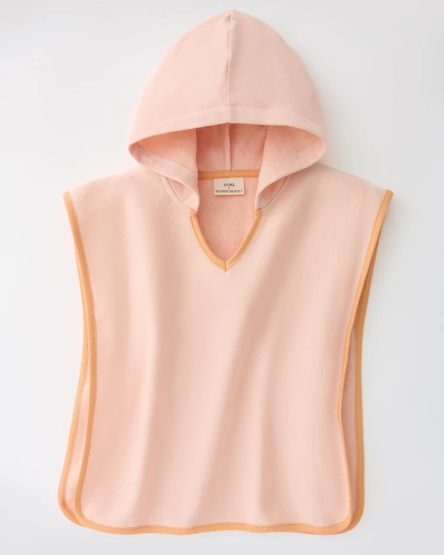 Image of Organic Cotton Toddler Poncho Towel | Peach Whip